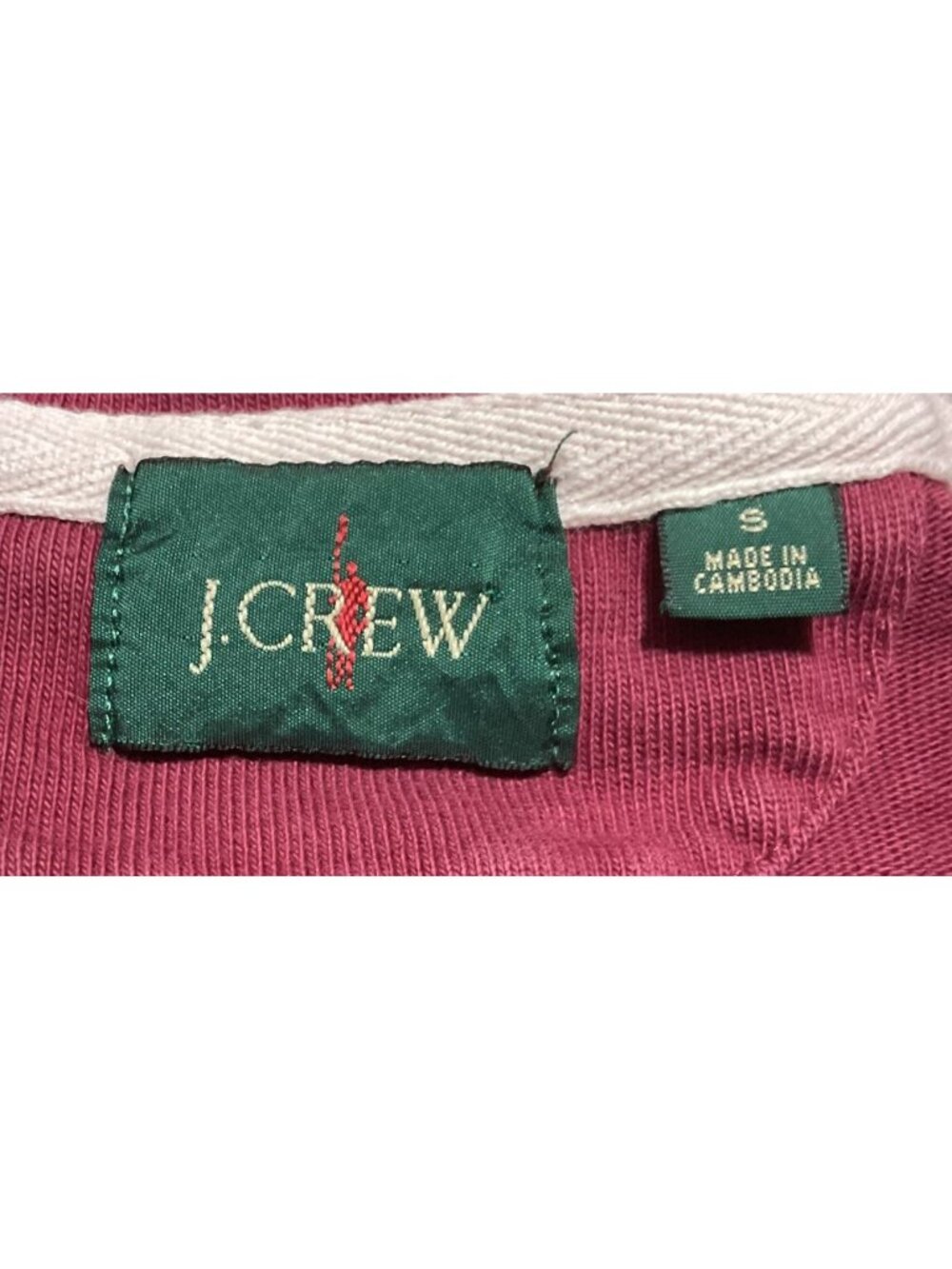 Vtg J.Crew Reimagined Henley Shirt Sz S Burgundy Elbow Patches Vented Pits Mens - Picture 3 of 5